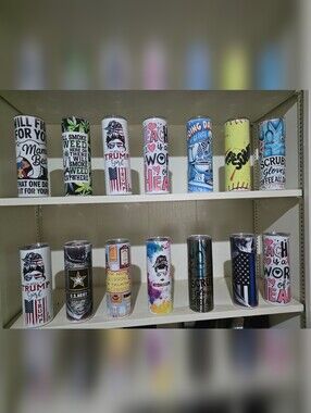 Assorted Printed Stainless Steel Tumblers - Colorful Graphic Designs